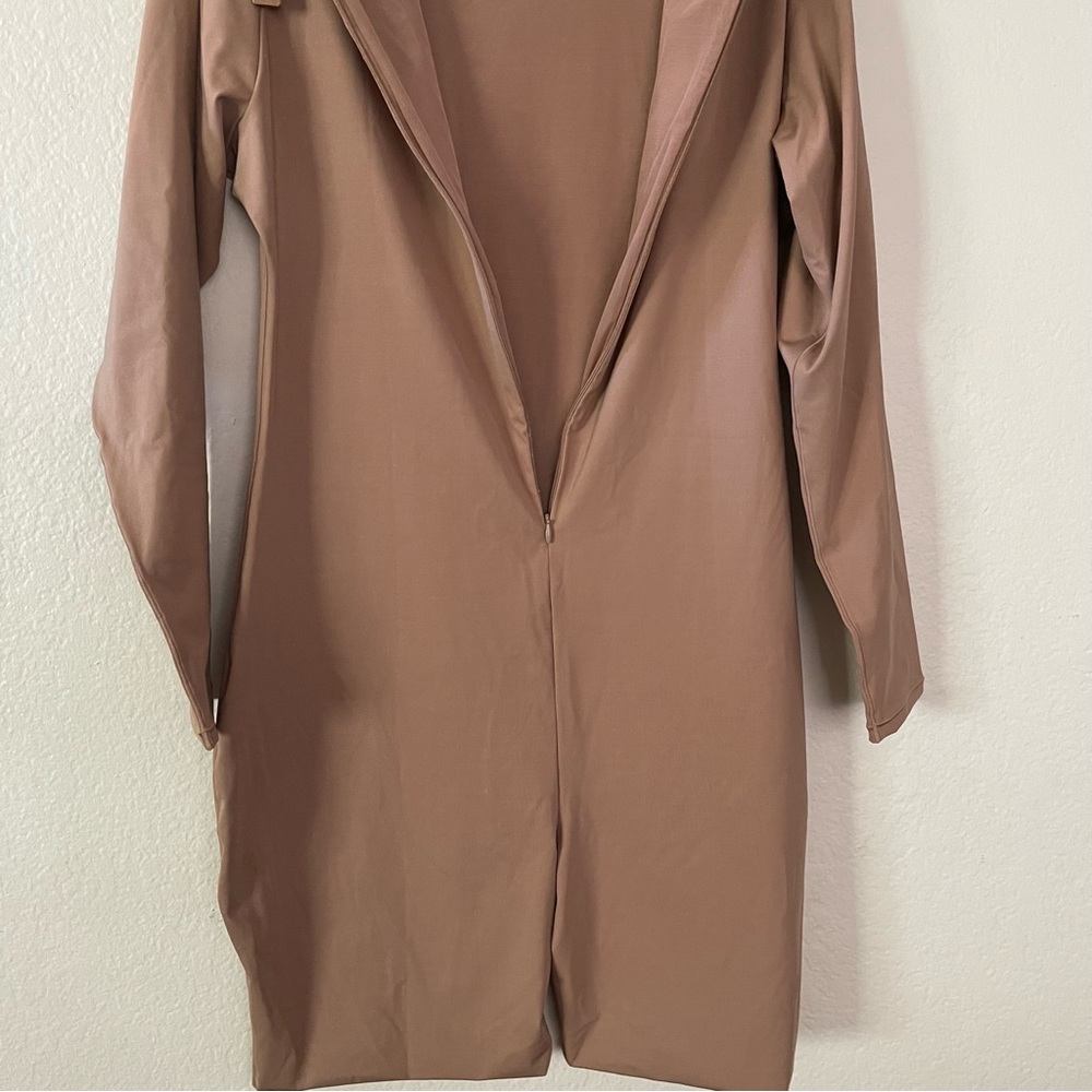 SKIMS Mid Thigh All in one Long Sleeve Onesie Bodysuit- Sienna Size 4X - Picture 10 of 13